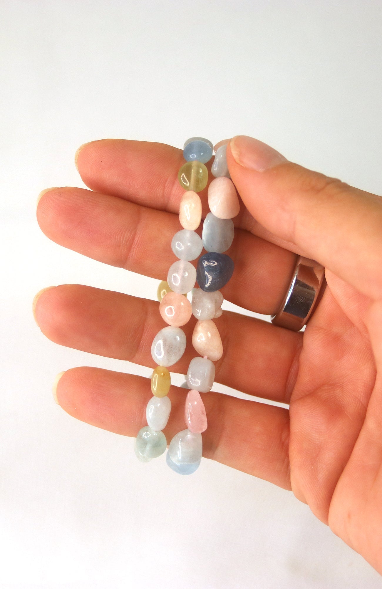 Morganite Nugget 8-10mm (High Grade) Bracelet 497